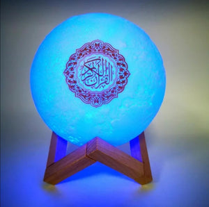 Quran Lamp Islamic Gift 3D Variable Color Moon Bluetooth Spe Player Touch Lamp Eid Ramadan - Haya Clothing